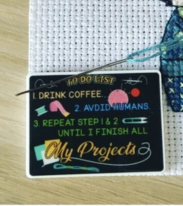 To Do List Needle Minder For Cross Stitch And Embroidery - Picture 1 of 1
