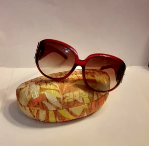 Vintage Christian Dior Cranberry Optyl Logo umklappbare Seiten Sonnenbrille Italien - Bild 1 von 21