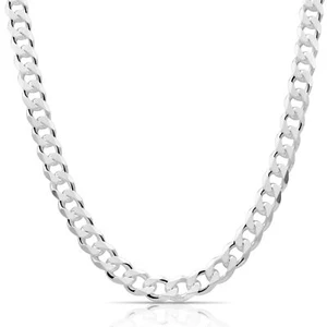 Panzerkette 9mm Massiv 925 Sterlingsilber Karabiner Poliert Diamantiert Damen - Bild 1 von 36