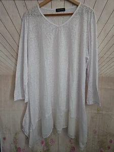 Katina Marie 3XL Semi Sheer Top Flowy - Picture 1 of 7