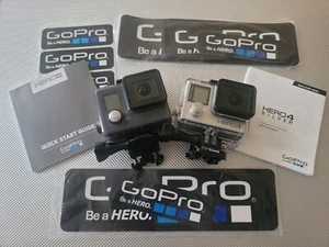 2 GoPro Action Cameras w/waterproof cases accessories / carrying case(Pre Owned) - Picture 1 of 21