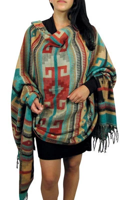 #5000 Shawl Wrap Wide Scarf Quality Very Soft Wool Blend Throw Lap Artisan Made  - Image 1 of 2