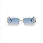 2024 NEW Metal Rimless Square Sunglasses For Men Women Outdoor Shade Glasses