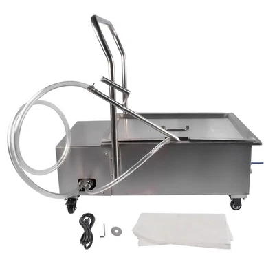Mobile Deep Fryer Oil Filter 55L Capacity - Commercial Kitchen Filtration System - Image 1 of 4