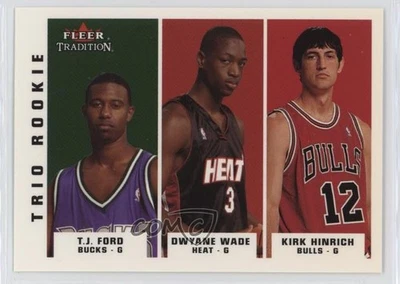 2003-04 Fleer Tradition Trio TJ Ford Dwyane Wade Kirk Hinrich #296 Rookie RC HOF - Image 1 of 2