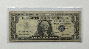 1957B $1 Dollar Silver Certificate Note One Dollar Bill Blue Seal - W74365515A - Picture 1 of 2
