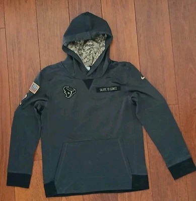 Houston Texans Grey Hoodie Nike On Field Salute To Service 38" Chest - Excellent - Image 1 of 4