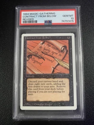 MTG Magic the Gathering Revised Contract from Below PSA GEM MINT 10 - Image 1 of 2