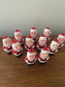 RAR Vintage Japan Weihnachten Kunststoff BLASFORM Santa Lichterkette Abdeckungen Set 22 - Bild 1 von 5