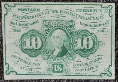 Washington 10c Fractional Currency - 1st Issue (1862-1863) - Great Quality! - Image 1 of 2