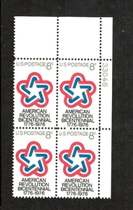 1971 U.S. COMMEM 8c BICENTENNIAL Plt#Blk of 4 Sc#1432 M/NH/OG GEM! - Picture 1 of 1