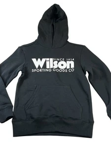 Wilson Sporting Goods SIZE SMALL Youth BOYS BLACK Hoodie Pullover NEW NWT - Picture 1 of 4