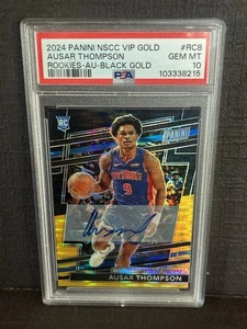 2024 Panini NSCC VIP Ausar Thompson Auto Rookie Black Gold Prizm /10 PSA 10 Gem - Bild 1 von 5