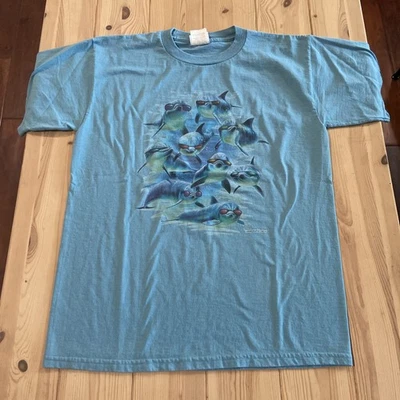 Camisa Aero Vintage Royce B McClure "Mod Squad" Divertida Delfines Gafas Frutiger M Foto 1 de 4