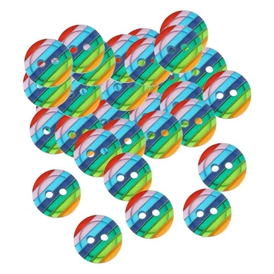 100Pcs Resin Buttons Sewing Buttons Craft Buttons for Scrapbooking DIY Craft - Image 1 of 4