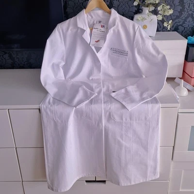 *NEU* Labor Kittel Studium Gr. 42 Chemie Forensik weiß Fresenius. - Bild 1 von 4