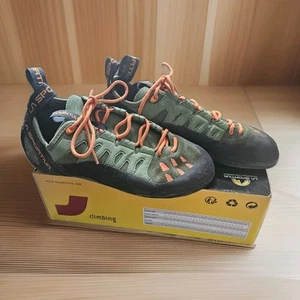 Excellent La Sportiva Tarantulace Men's Climbing Shoes, 10.5 Olive/Tiger, M44 - Picture 1 of 6