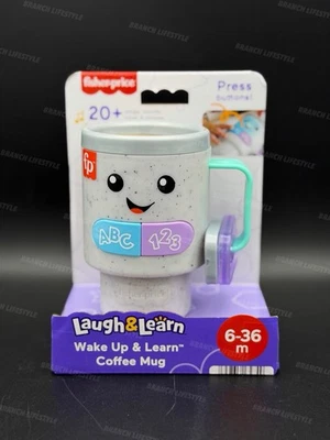 BRAND NEW Fisher-Price Laugh & Learn Wake Coffee Mug Interactive Sounds - Image 1 of 4
