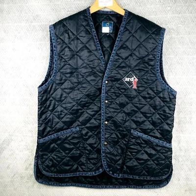 Modain Gilet Homme XL Marine Bleu Matelassé Sans Manches Chaud Travail Poches - Photo 1/4