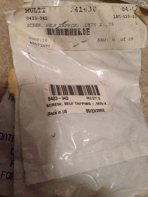 ARCTIC CAT ATV SELF TAPPING SCREW 0423-342 250 300 375 400 500 650 700  Pkg of 5 - Image 1 of 4