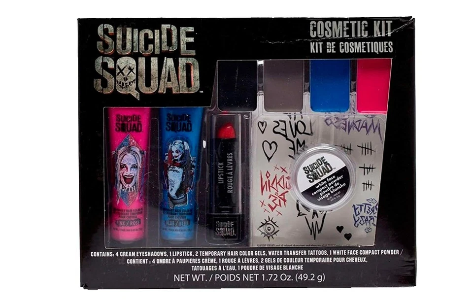 Kit cosmético de maquiagem feminino DC Comics filme ESQUADRÃO SUICIDA Harley Quinn - Imagem 1 de 2