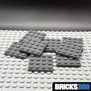 Lego 8 neue dunkel bläulich graue Platten 4 x 4 Noppen Stücke flache Gebäude Stücke Stck. - Bild 1 von 5