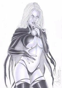 Goblin Queen by Rick Waekmann - Original Comic Art Drawing Commission 11x17 - Picture 1 of 1