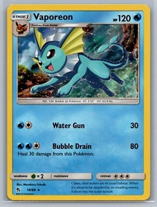 Pokémon JCC Vaporeon Destinos Ocultos 18/68 Holo Holo Raro - Imagen 1 de 2
