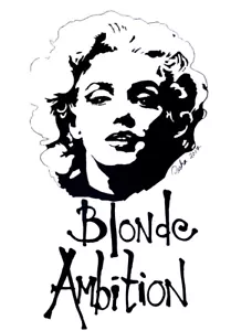 Vintage Pop Art A3 Monochrome Poster Heavy Card Blonde Ambition Blink Friction - Picture 1 of 8