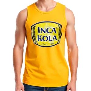 New Inca Kola Peru Golden Soda Drink Men's Sleeveless Tank Top - Picture 1 of 13