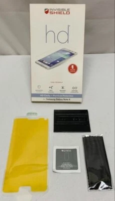 NEW Zagg Invisible-Shield HD Samsung GALAXY NOTE IV 4 LCD Screen Protector N910 - Image 1 of 3
