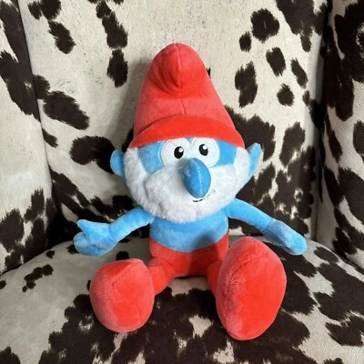 Nanco The Smurfs Papa Smurf 12” Beanie Plush Stuffed Animal - Image 1 of 4