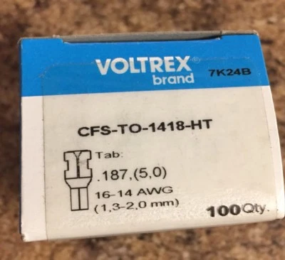 Terminal de desconexión rápida Voltrex CFS-TO-1418-HT (100 piezas = 1 lote) Foto 1 de 3