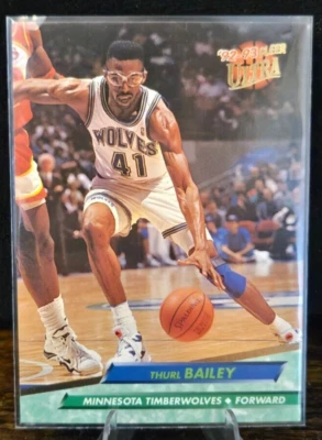Fleer - 1992 - Thurl Bailey - #109 Minnesota Timberwolves - Card - Image 1 of 2
