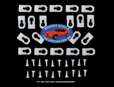 20pcs GM Vinyl Top Molding Trim Clips Studs & Drill Bit Body Chevy Pontiac B46 - Image 1 of 4