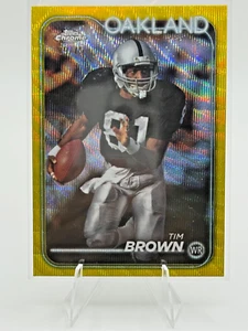 2024 Topps Chrome Tim Brown Yellow Refractor/75 #151 Oakland Raiders 💥 - Picture 1 of 2