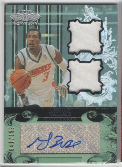 2007-08 Topps Echelon Autographs Dual Relics Gerald Wallace Auto Jersey /199 - Image 1 of 1