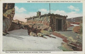 Postcard Colorado Shelter House, Summit of Fall River Pass, Trail Ridge Rd MNT - Picture 1 of 1