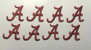 alabama a patches crimson tide patch A logo A embroidery iron on a patch 8 pcs. - Picture 1 of 4
