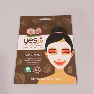 Máscara de papel ultra hidratante Yes To Coconut Hydrate & Restore - Imagem 1 de 2