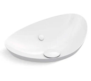 Kohler K-20704-0 Veil 21-1/8" Vessel Bathroom Sink Overflow, White - Picture 1 of 5