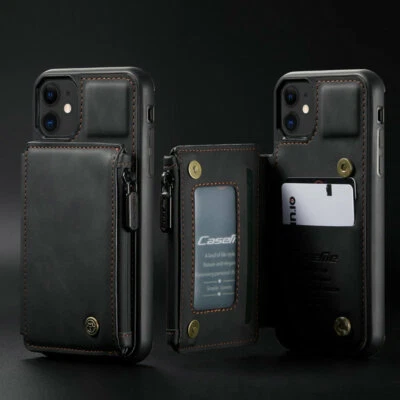 CaseMe Leather Flip Wallet Case Card Slots Stand Cover for iPhone and Samsung  - Image 1 of 4
