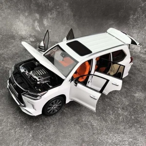LCD 1/18 Lexus LX570 SUV 2019 Diecast Open close car model White Orange interior - Picture 1 of 10
