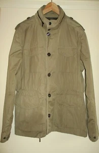 H.E. by Mango Khaki Long/S Zip Up High Neck Jacket L - Picture 1 of 6