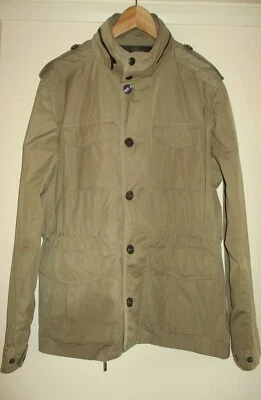 H.E. Jaqueta por Mango cáqui longa/S com zíper gola alta G - Imagem 1 de 4