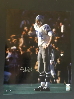 BOB LILLY AUTOGRAPHED 16 X 20  PHOTO/ HOF INSCRIPTION  J.S.A. AUTHENTICATED - Image 1 of 4