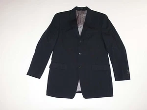 Calvin Klein Men's Suit Jacket Size 40 Long Black 100% Wool 40L Blazer Coat CK - Picture 1 of 9