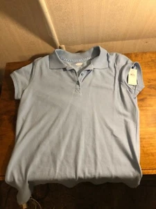 Old Navy School Uniform Lite Blue Polo For Girls In Size M/10-12 - Picture 1 of 1