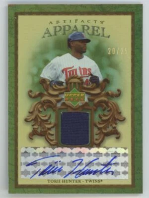 2007 Upper Deck Artifacts MLB Apparel Autographs 20/25 Torii Hunter Auto  - Image 1 of 2