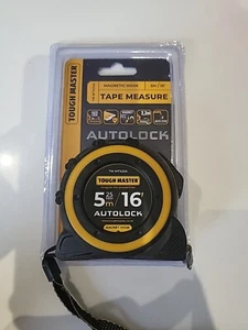 TOUGHMASTER Autolock Tape Measure 5m long with Class II Accuracy Magnetised Hook - Picture 1 of 3